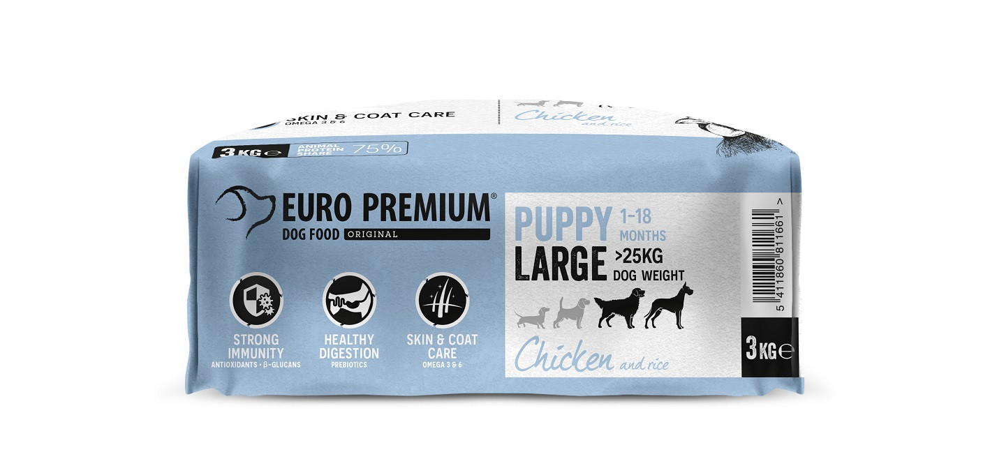 Euro Premium Puppy Large Chicken & Rice hondenvoer