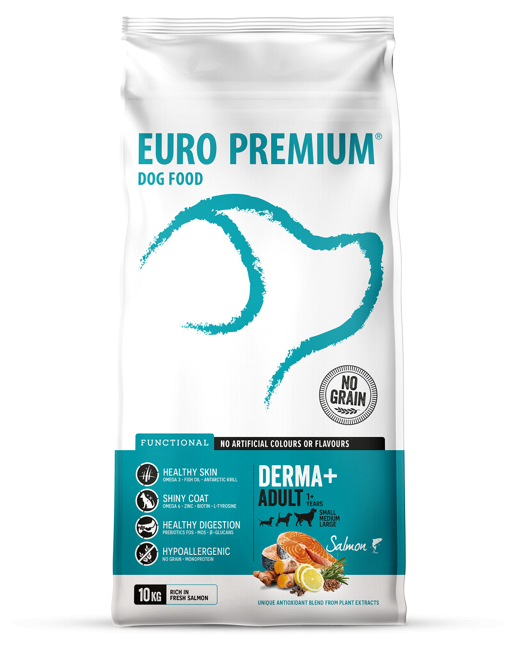 Euro Premium Grainfree Adult Derma+ hondenvoer met zalm aardappel