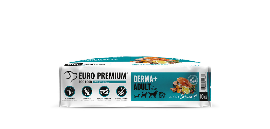 Euro Premium Grainfree Adult Derma+ hondenvoer met zalm aardappel