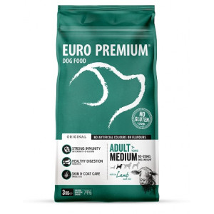 Euro Premium Adult Medium w/Lamb & Rice hondenvoer