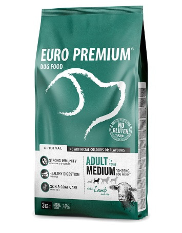 Euro Premium Adult Medium w/Lamb & Rice hondenvoer