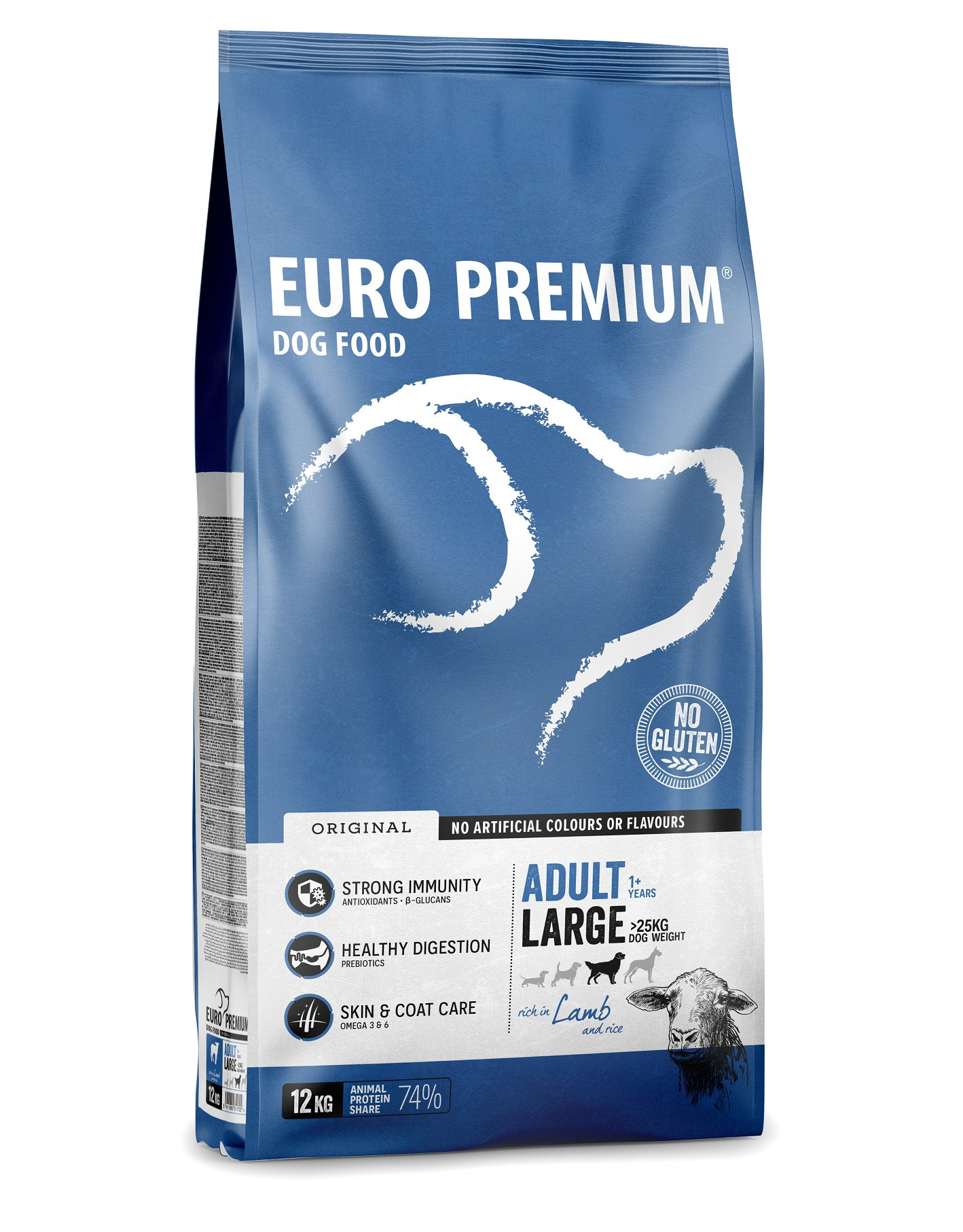 Euro Premium Adult Large w/Lamb & Rice hondenvoer