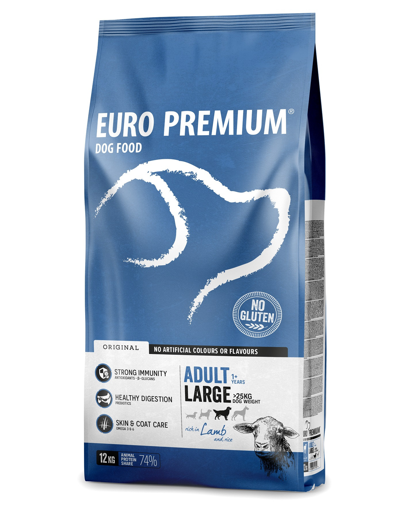 Euro Premium Adult Large w/Lamb & Rice hondenvoer