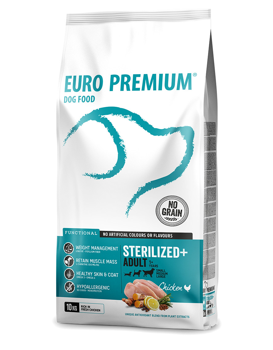 Euro Premium Grainfree Adult Sterilized+ Chicken & Potatoes hondenvoer