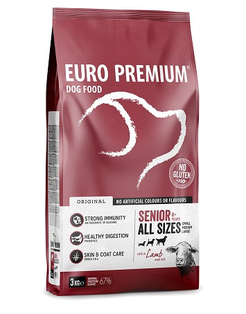 Euro Premium Senior Lamb & Rice 8+ hondenvoer