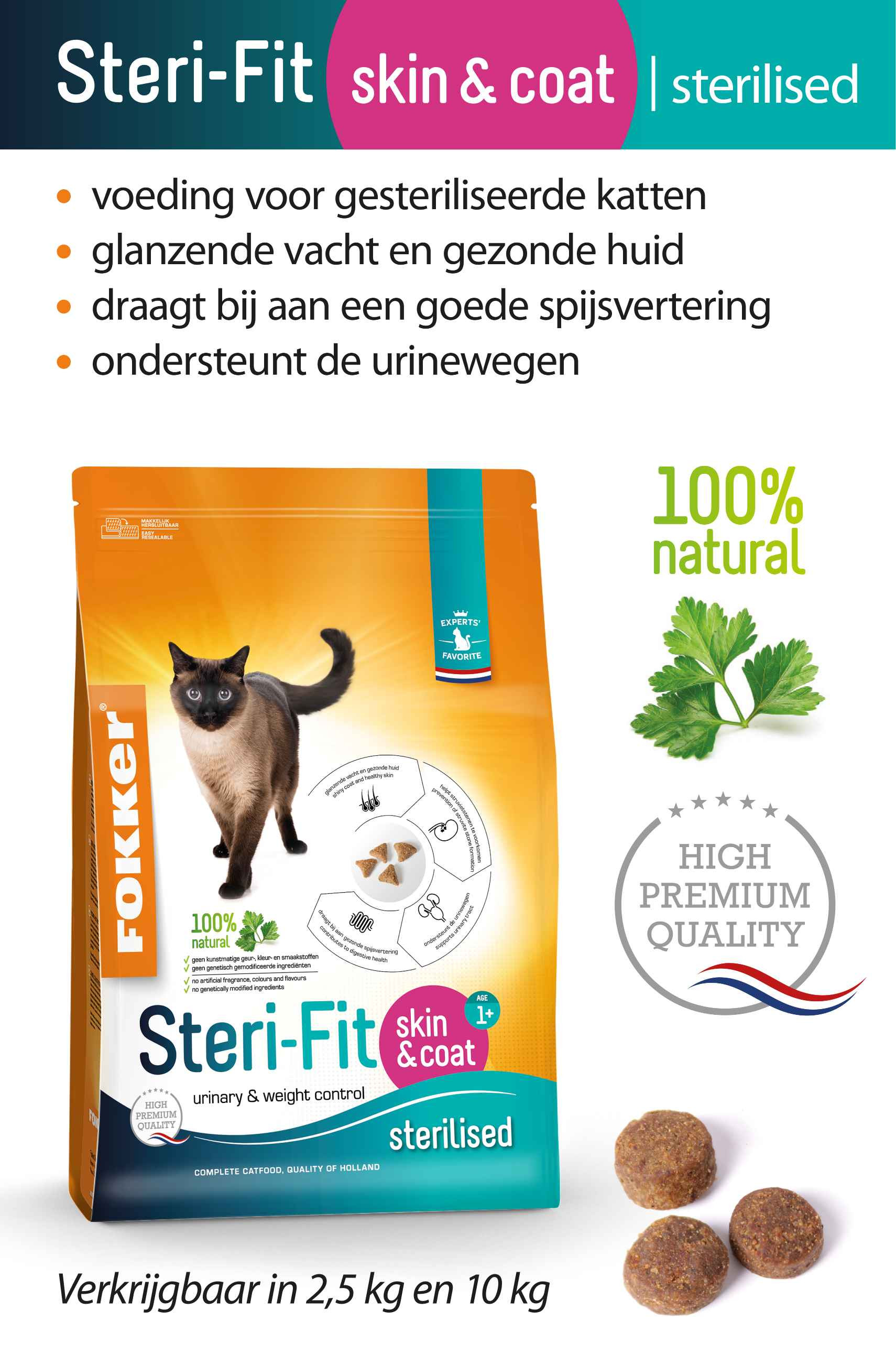 Fokker Steri-Fit Skin & Coat kattenvoer