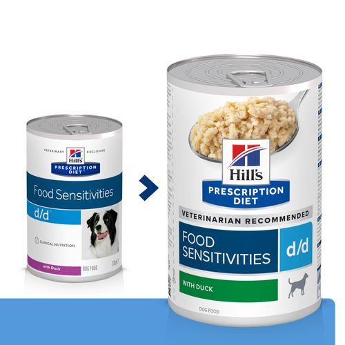 Hill's Prescription D/D Food Sensitivities met eend & rijst 370 g blik hondenvoer