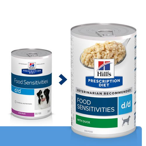 Hill's Prescription Diet D/D Food Sensitivities nat hondenvoer met eend & rijst blik