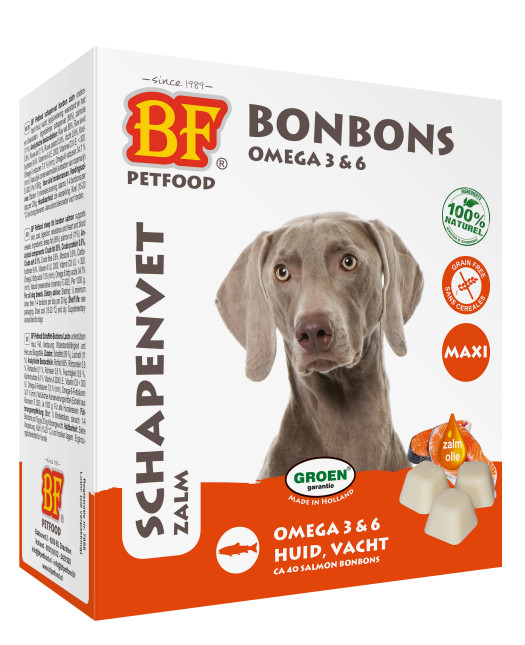 BF Petfood Schapenvet Maxi Bonbons met zalm