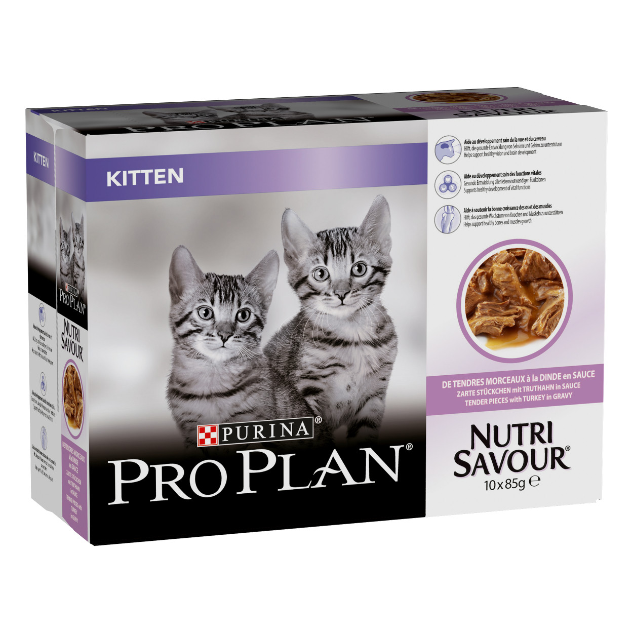 Pro Plan Kitten Nutrisavour met kalkoen natvoer kat 10x85g