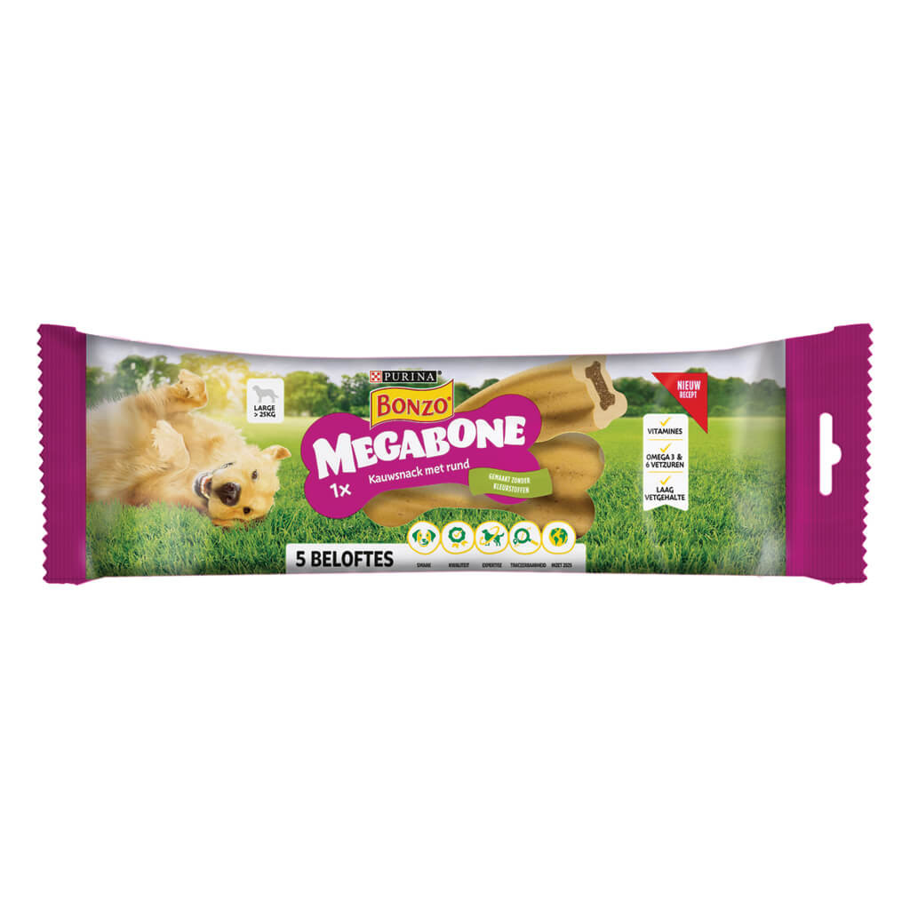 Bonzo Megabone (groot) hondensnack (200 gr)