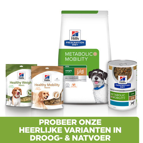 Hill's Prescription Diet J/D Weight Metabolic + Mobility Mini hondenvoer met kip
