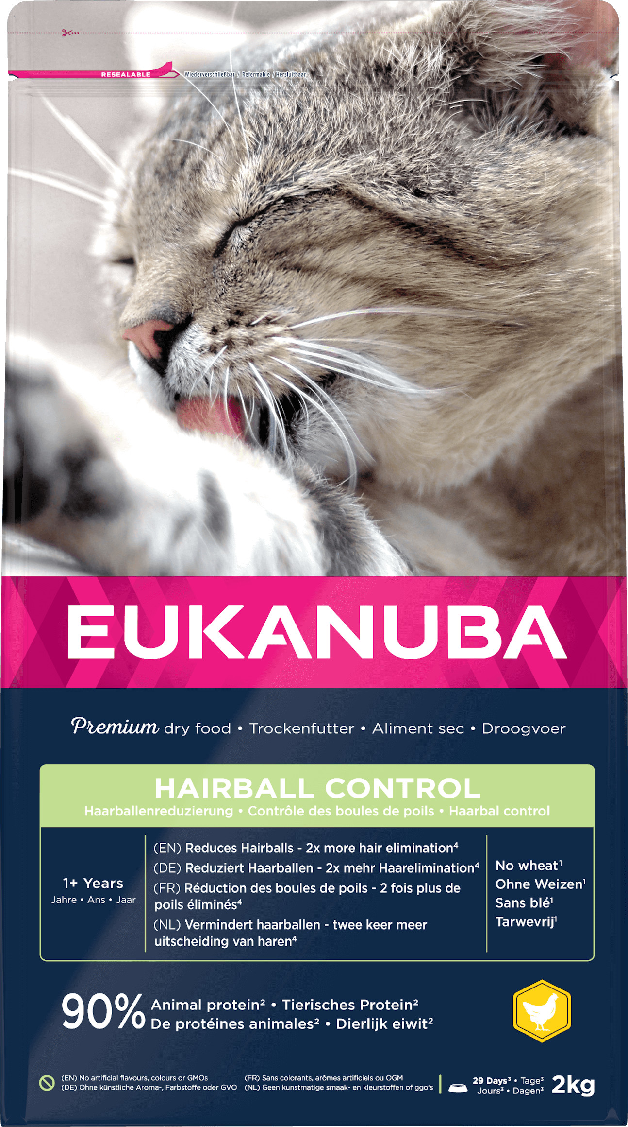 Eukanuba Adult Hairball Control kip kattenvoer