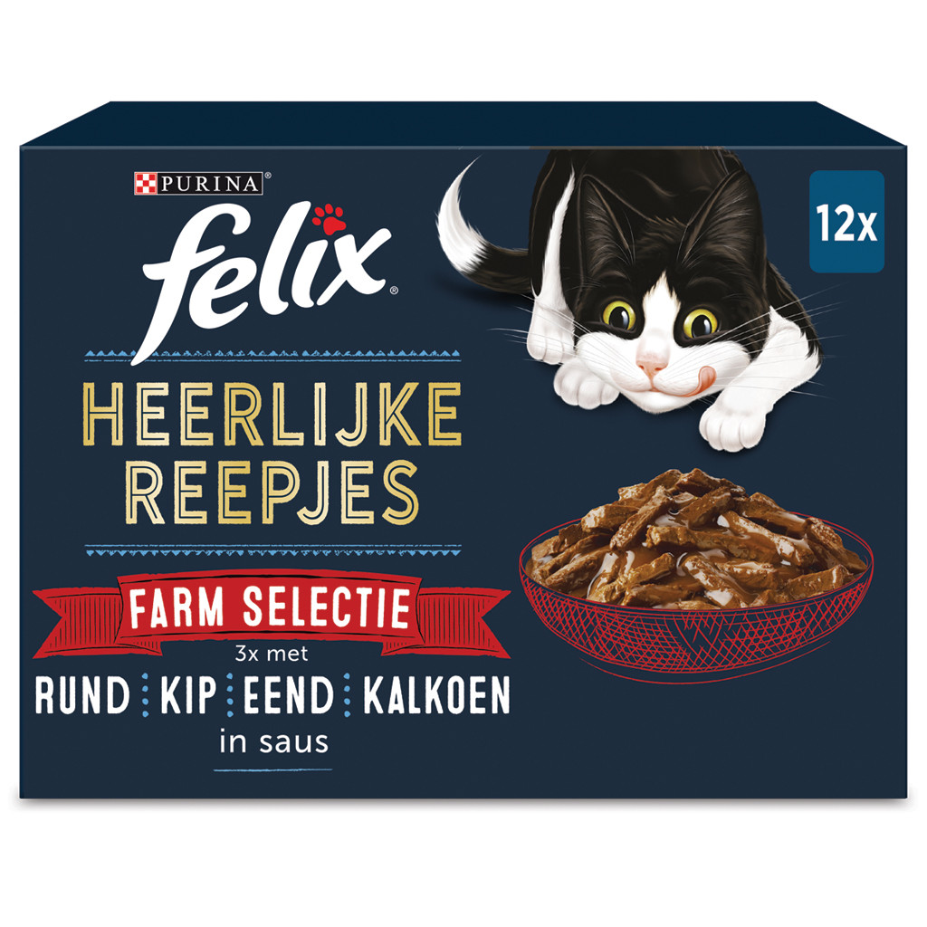 Felix Heerlijke Reepjes Farm Selectie box kattenvoer