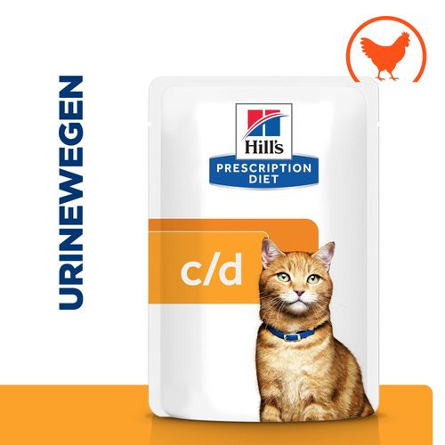 Hill's Prescription Diet C/D Multicare Urinary Care nat kattenvoer met kip maaltijdzakje multipack