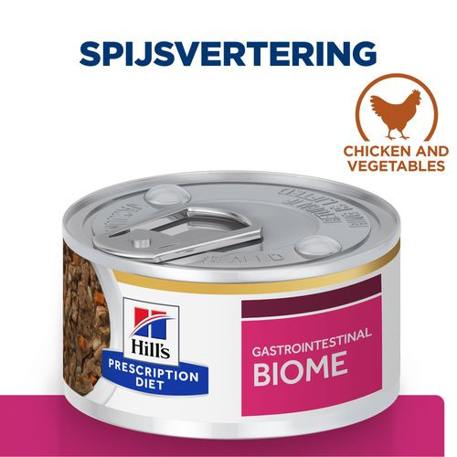 Hill's Gastrointestinal Biome Stoofpotje Kip & Groenten 82g blik kattenvoer