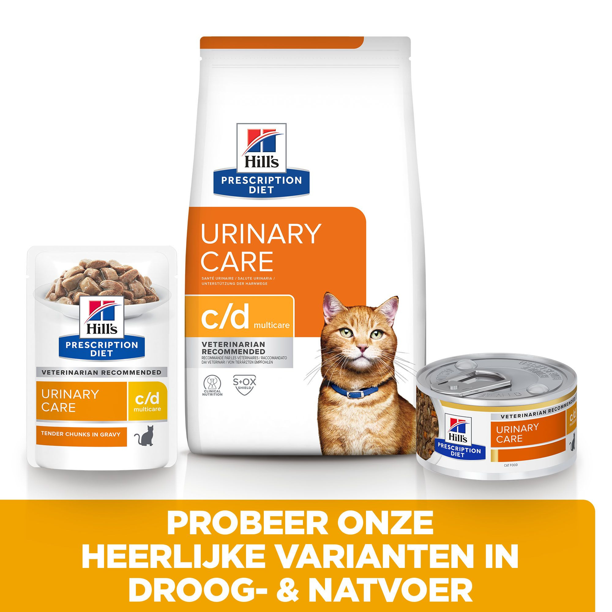 Hill's Prescription Diet C/D Multicare Urinary nat kattenvoer met zalm maaltijdzakje multipack