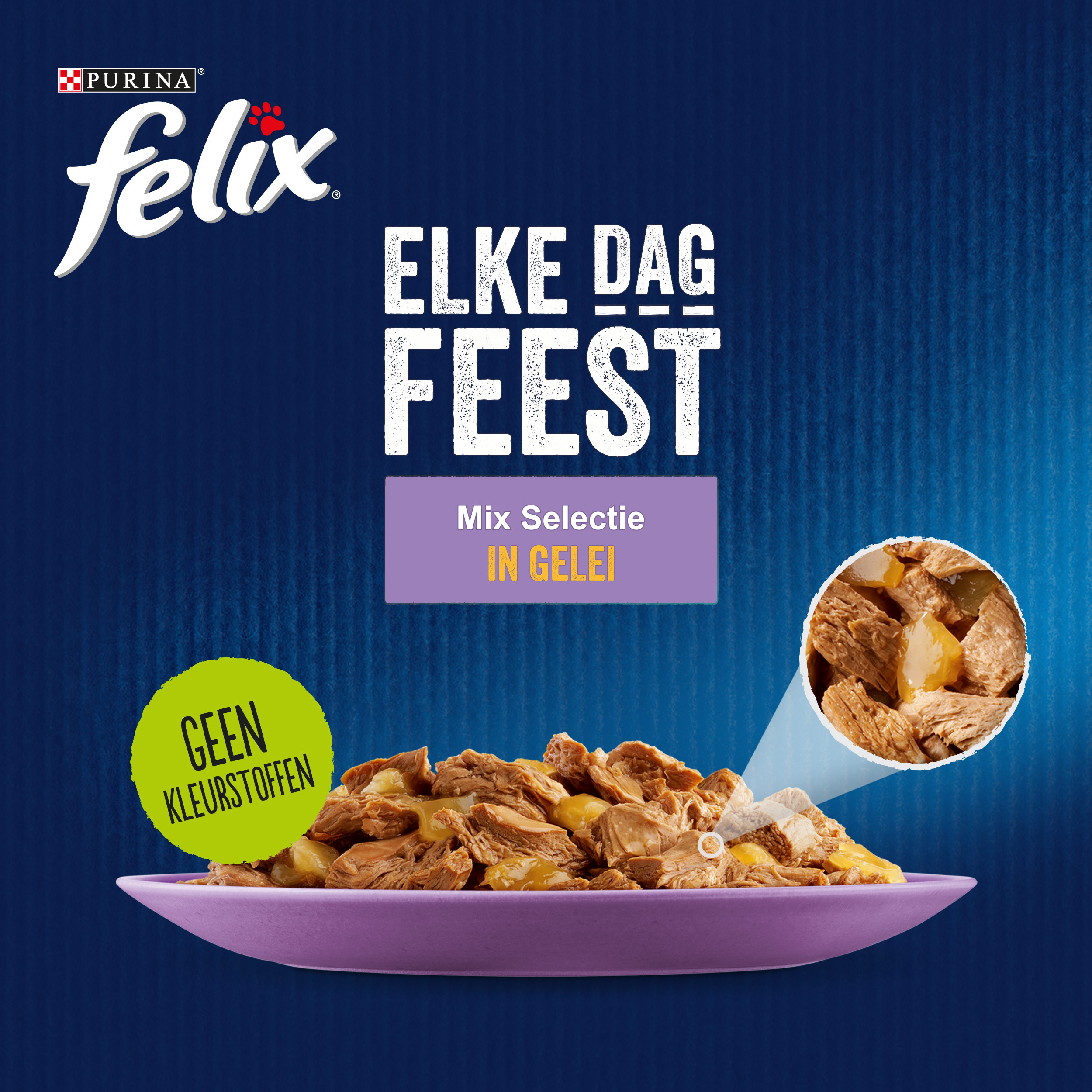 PURINA® FELIX Elke Dag Feest Mix Selectie in Gelei 80x85g