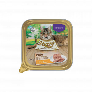Stuzzy, Monoprotein Grain & Glutenvrij, compleet natvoer voor volwassen katten met ham, in pasta - (20 zakjes à 85 g