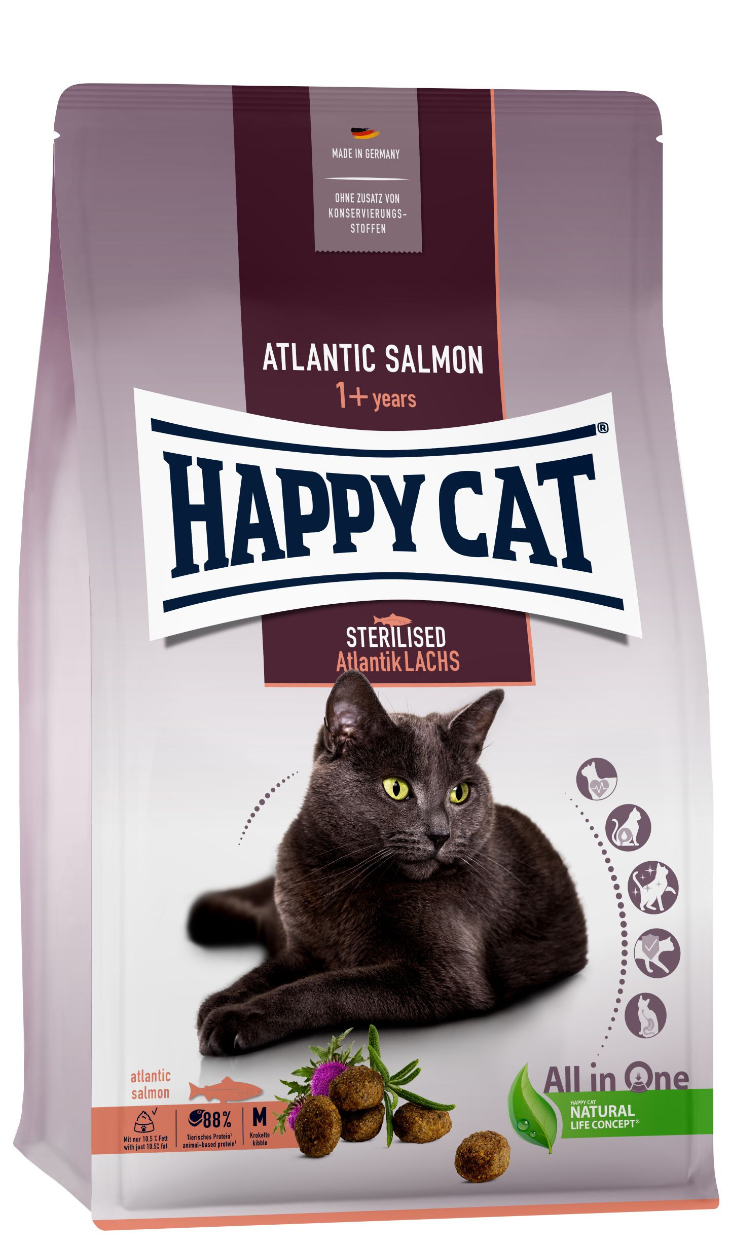 Happy Cat Adult Sterilised met Atlantische zalm kattenvoer
