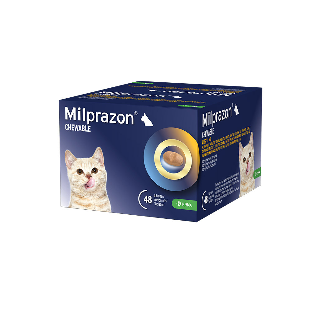 Milprazon Chewable 4 mg / 10 mg kitten en kleine kat