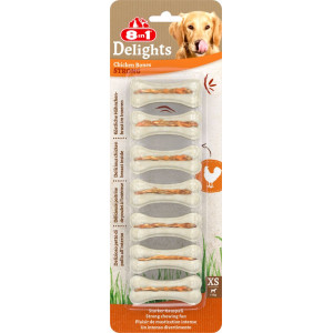 8in1 Delights Strong chicken bones hondensnacks XS