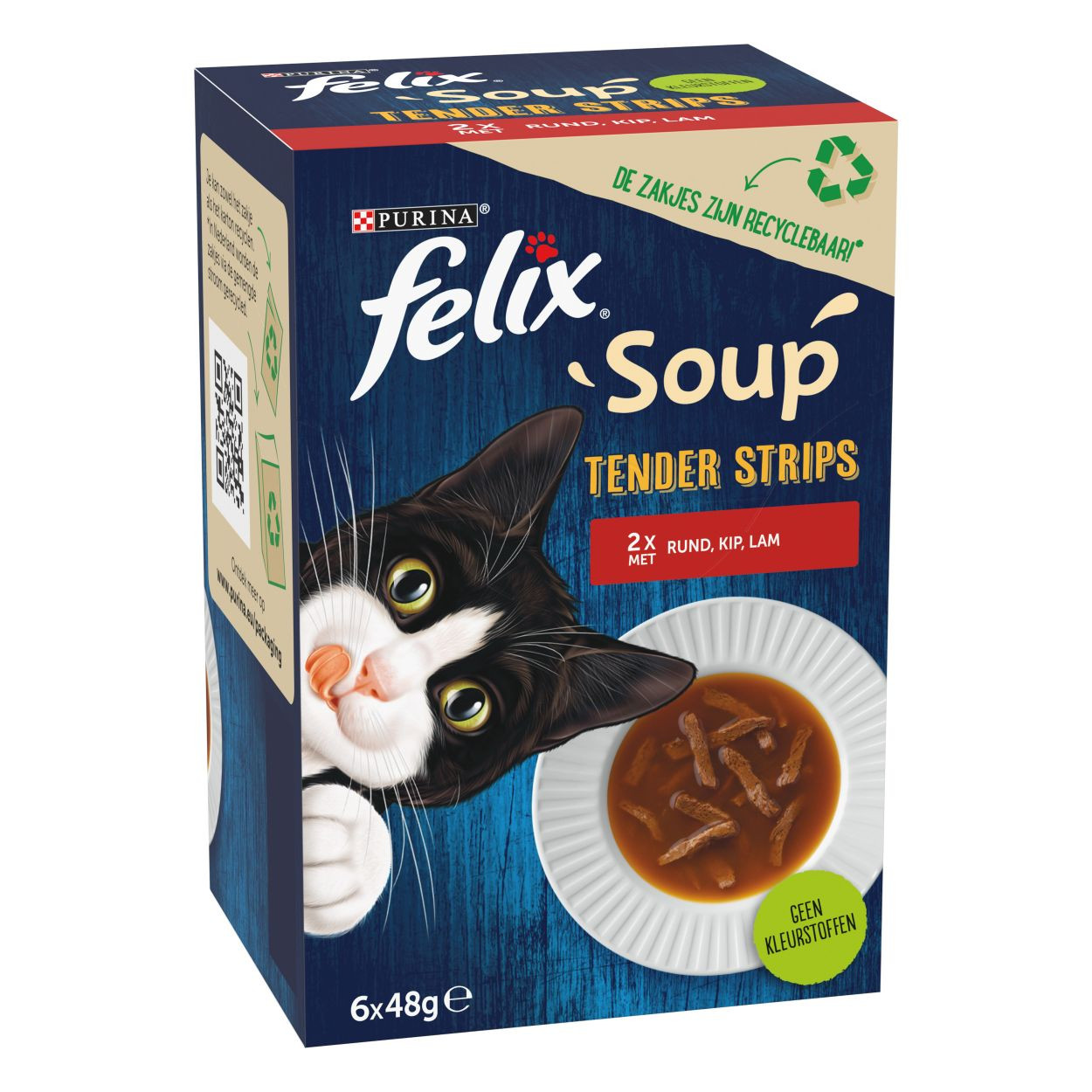 Felix Soup Filets Rund/ Kip/Lam kattensoep (6x48g)