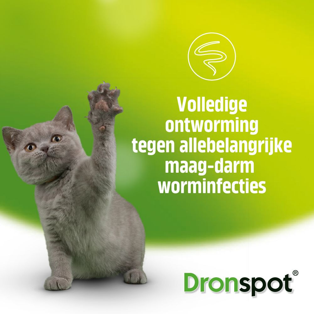 Dronspot 30 mg/7,5 mg Spot-on oplossing voor katten (0,5 - 2 kg)