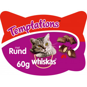 Whiskas Temptations met rund kattensnoep
