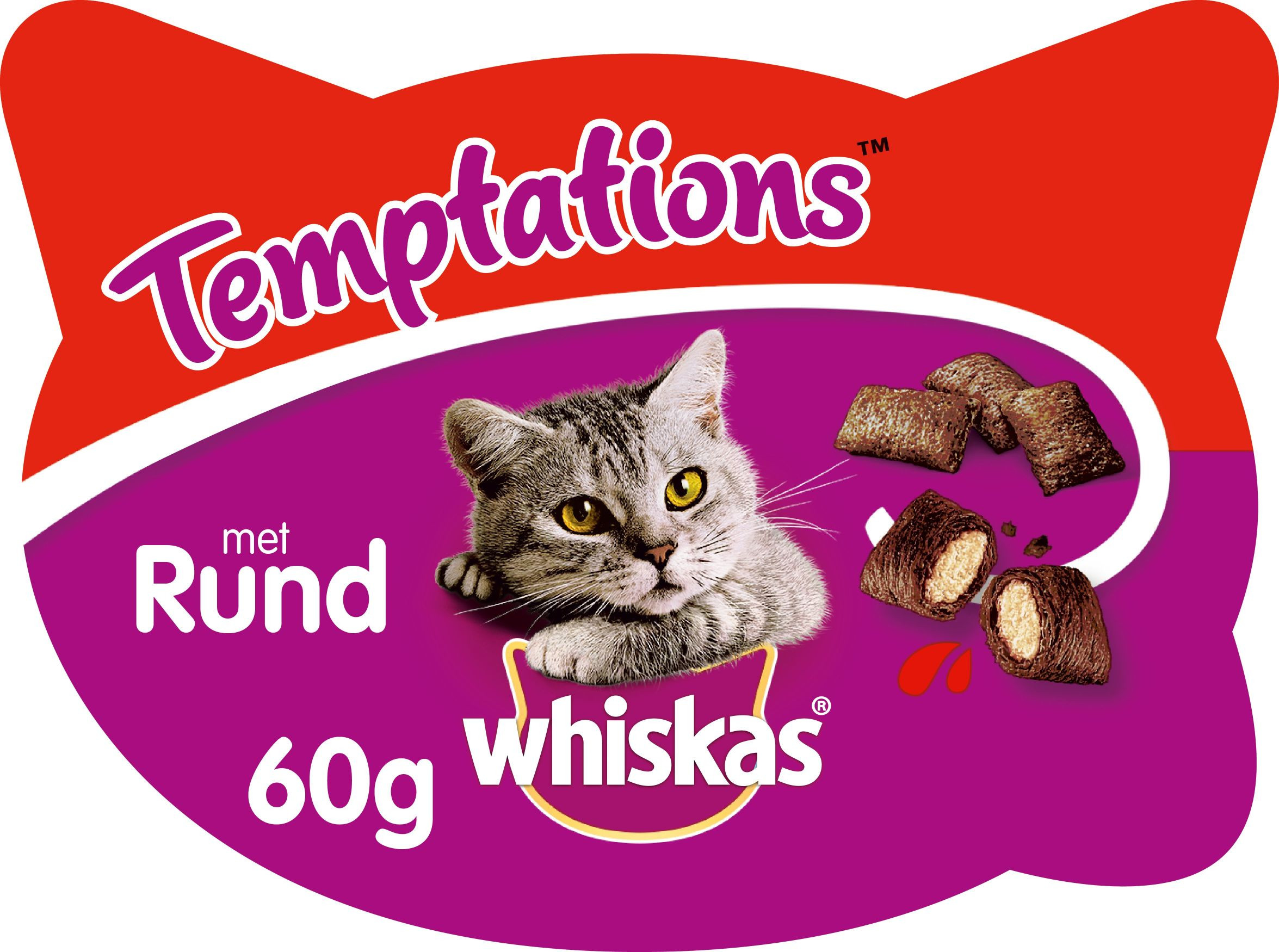 Whiskas Temptations met rund kattensnoep