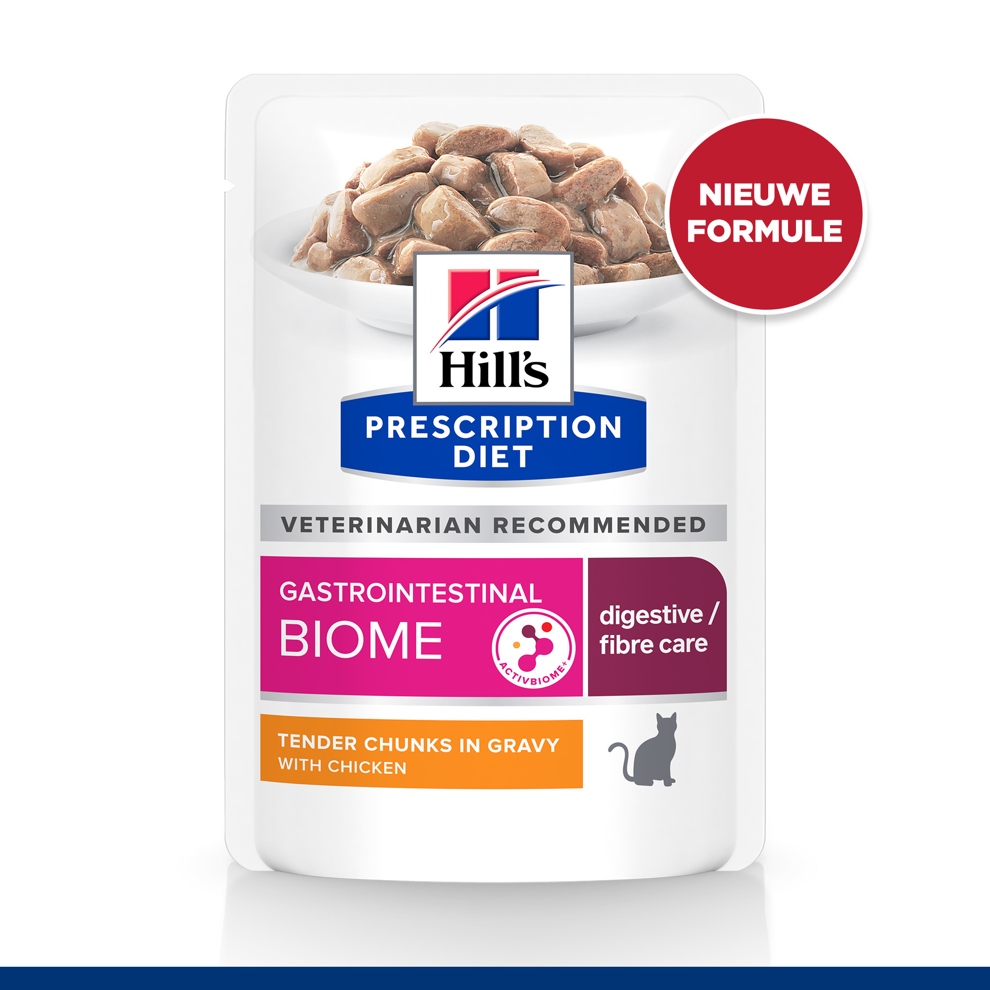 Hill's Prescription Diet Gastrointestinal Biome natvoer kat met kip maaltijdzakje