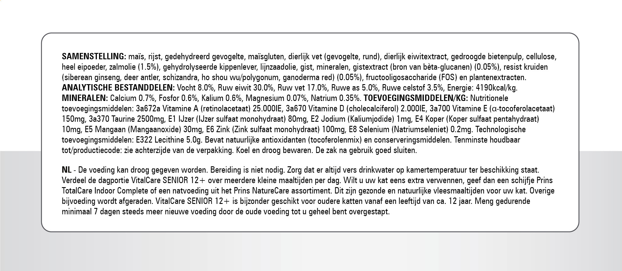 Prins VitalCare Senior 12+ kattenvoer