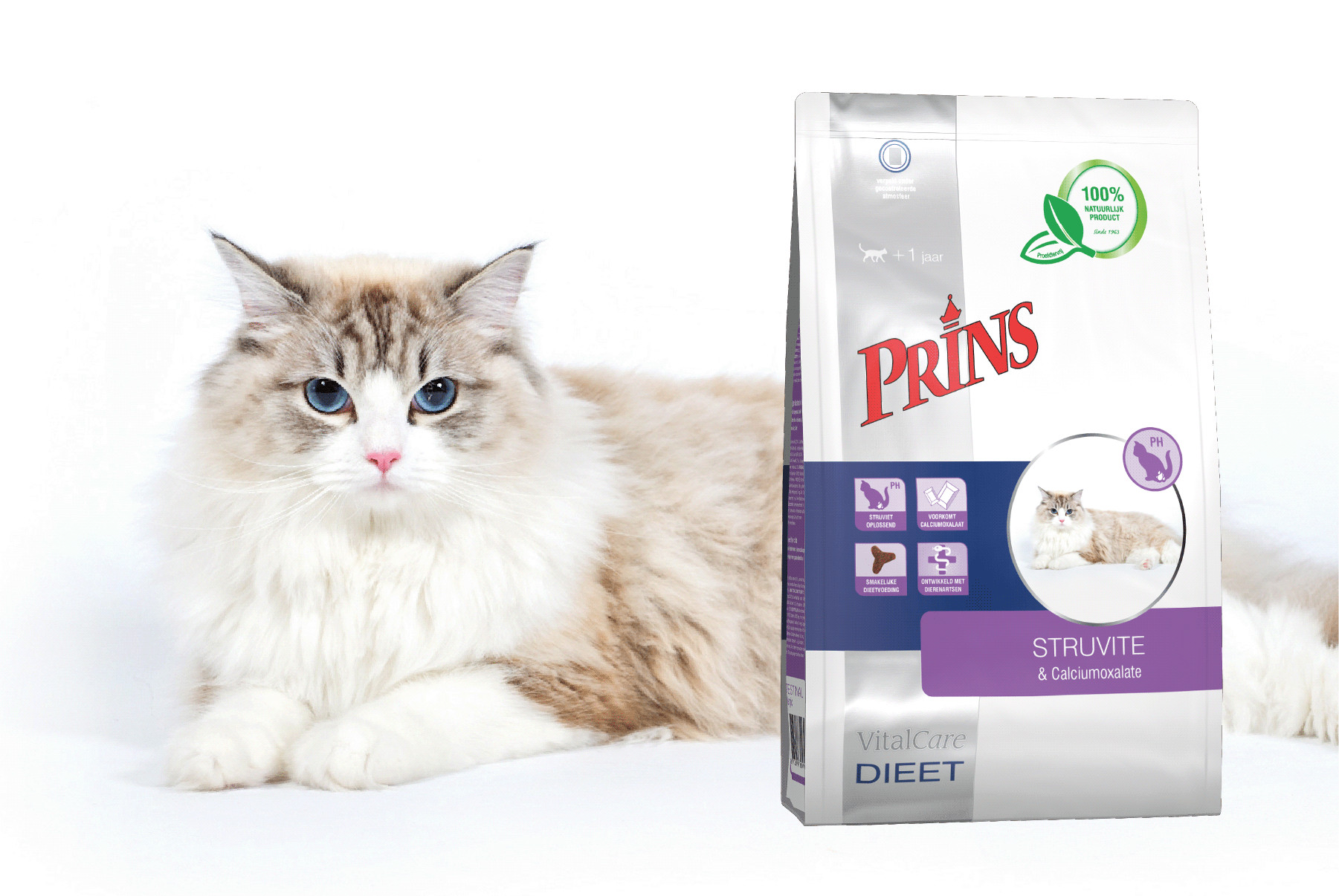 Prins Vitalcare Dieet Struvite & Calciumoxalate voor de kat