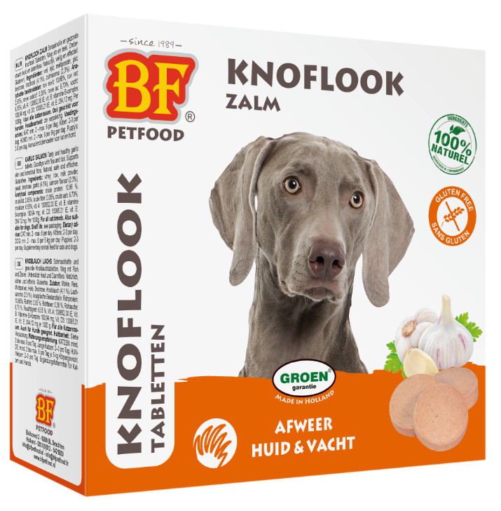 Biofood Vlo & Teek tabletten met knoflook en zalmsmaak