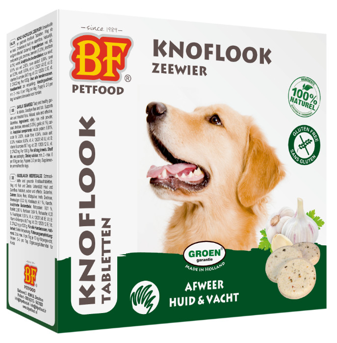 BF Petfood Tabletten met knoflook en zeewier voor de hond