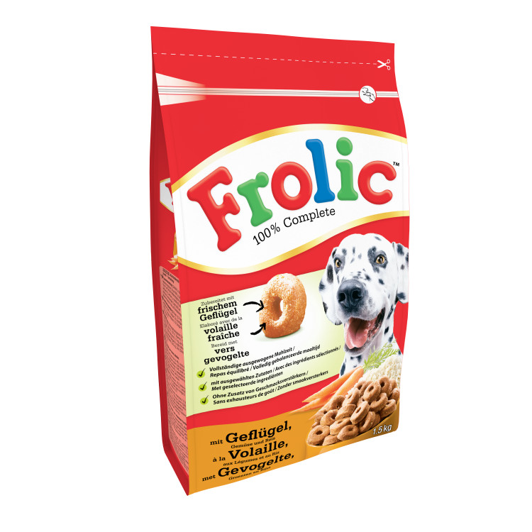 Frolic met gevogelte hondenvoer