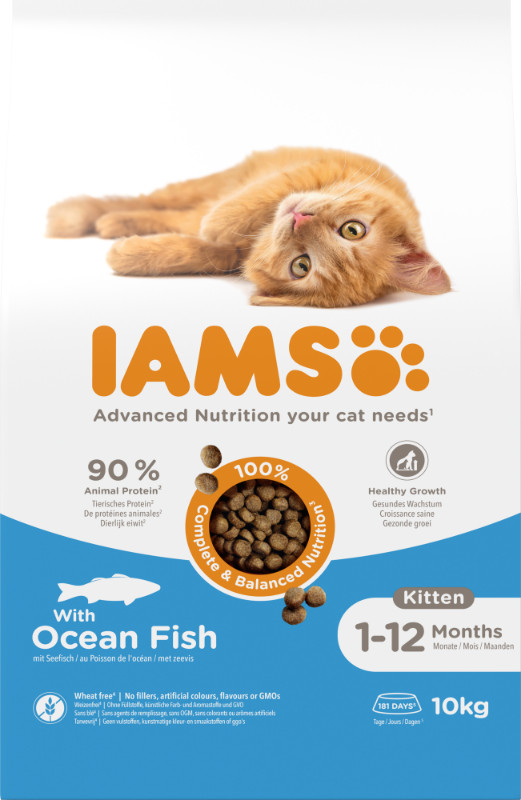 IAMS for Vitality Kitten met oceaanvis kattenvoer