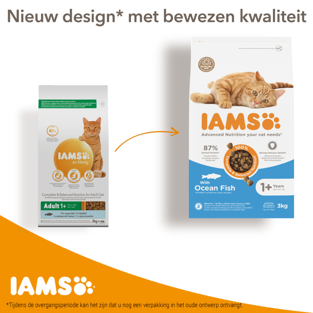 Iams For Vitality Adult Vis kattenvoer