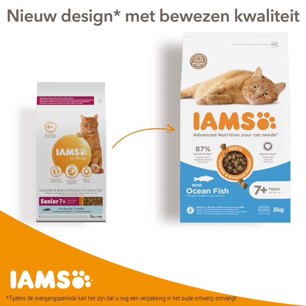 Iams For Vitality Senior Vis kattenvoer