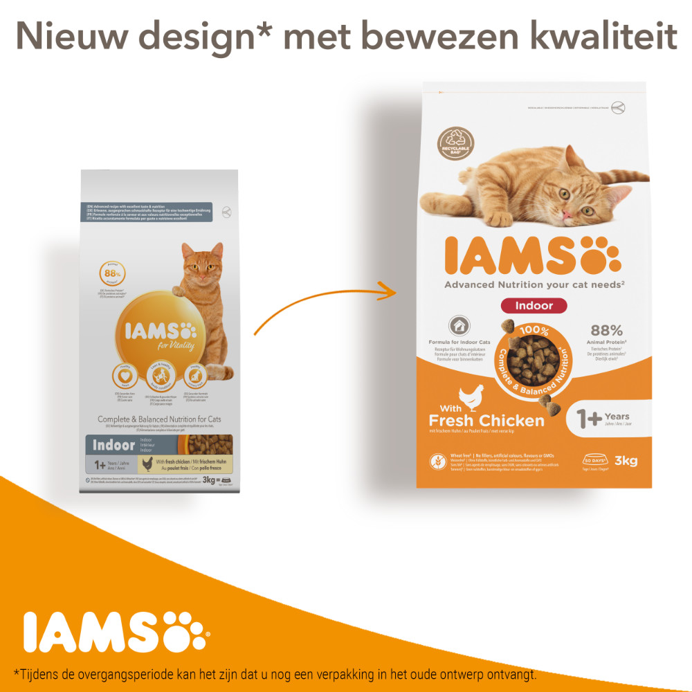 Iams For Vitality Adult Indoor Kattenvoer