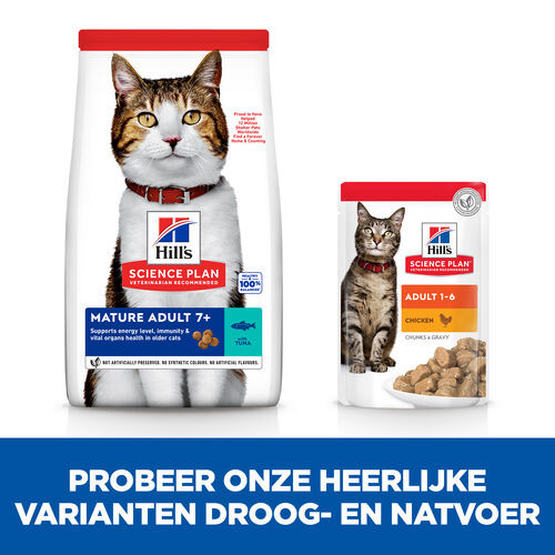 Hill’s Mature Adult Active Longevity Tonijn kattenvoer