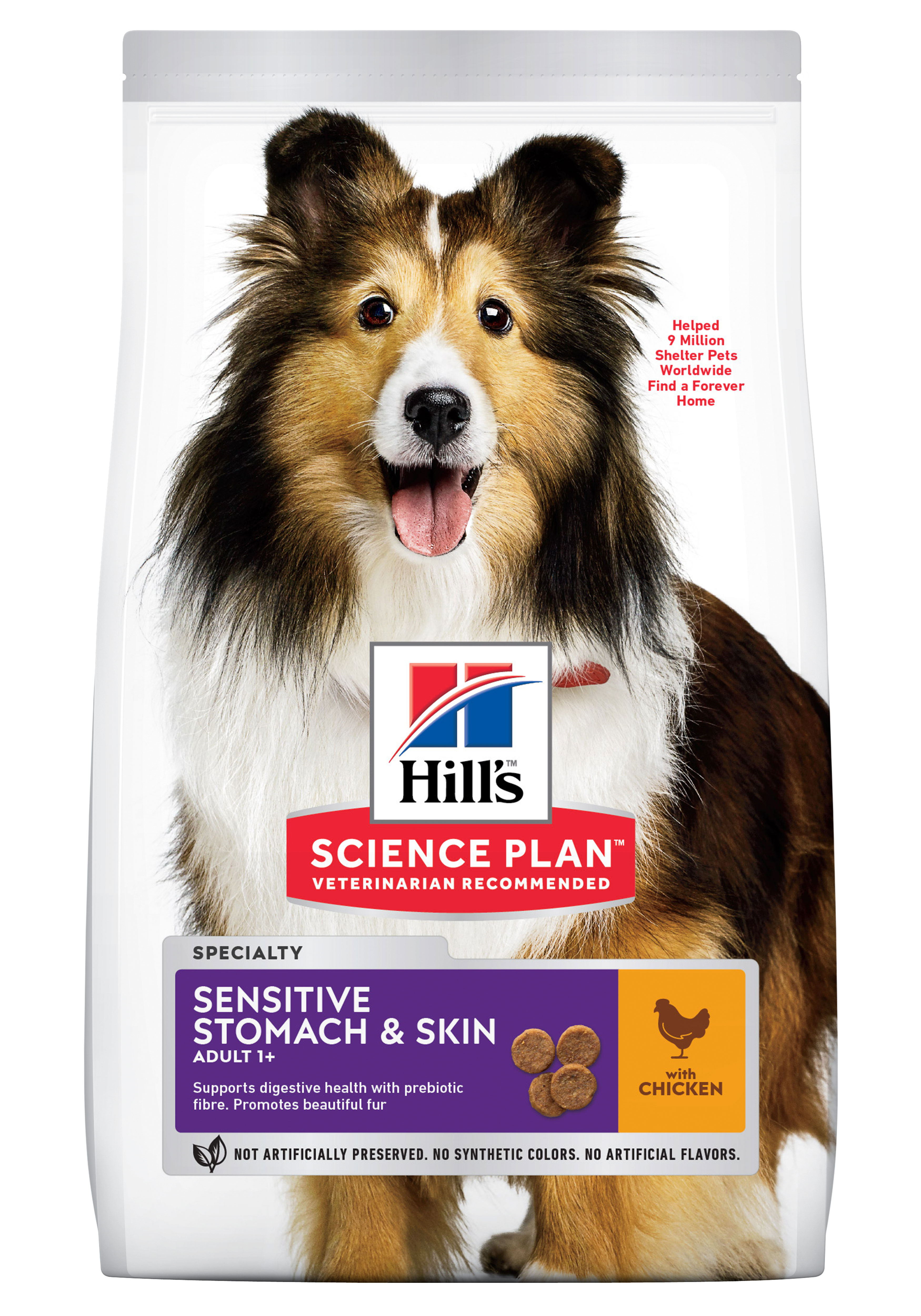 Hill's Adult Sensitive Stomach & Skin Kip hondenvoer