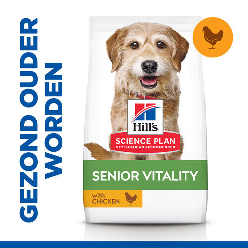 Hill's Mature Adult Senior Vitality Small & Mini met kip hondenvoer