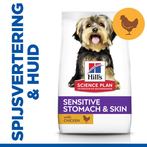 Hill's Adult Sensitive Stomach & Skin Small & Mini met kip hondenvoer