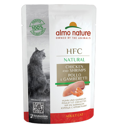 Almo Nature HFC Natural Kip met Garnalen (55 gr)