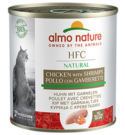Almo Nature HFC Natural kip met garnalen natvoer kat (280 g)