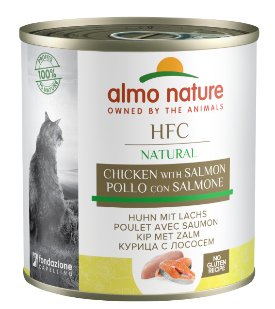 Almo Nature HFC Natural kip met zalm natvoer kat (280 g)