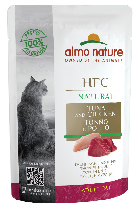 Almo Nature HFC Natural tonijn met kip natvoer kat (55 g)