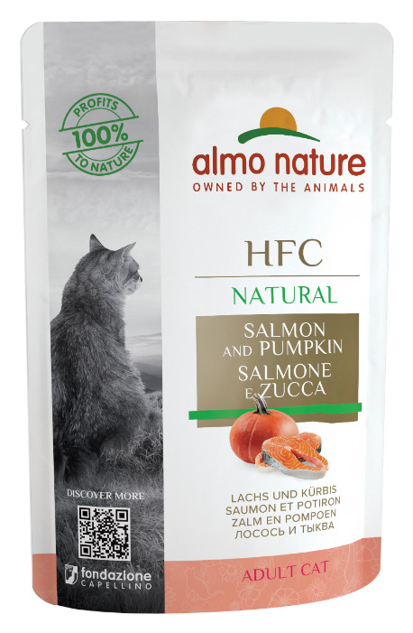 Almo Nature HFC Natural zalm met pompoen natvoer kat (55 g)