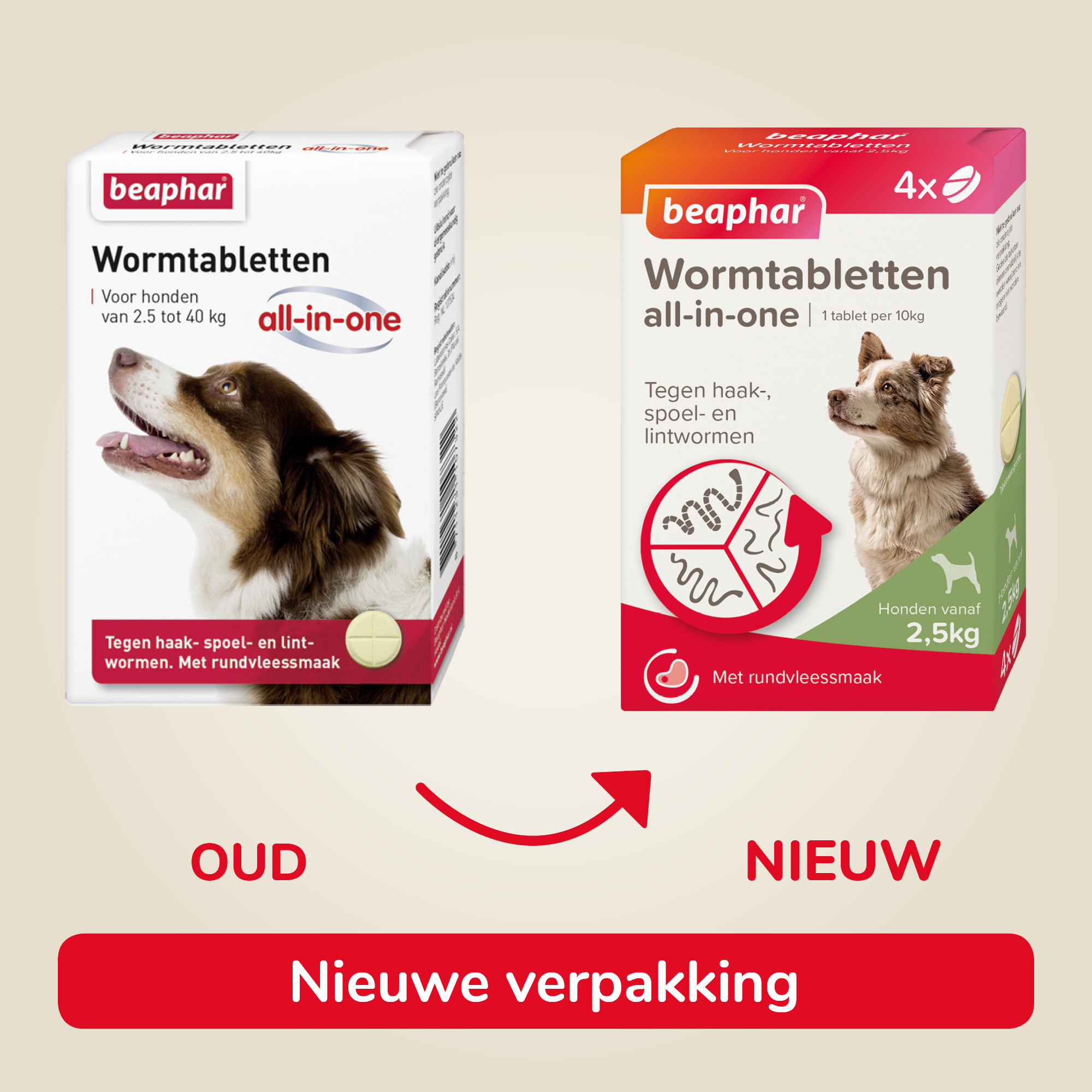 Beaphar Wormmiddel all-in-one (2,5 - 40 kg) hond